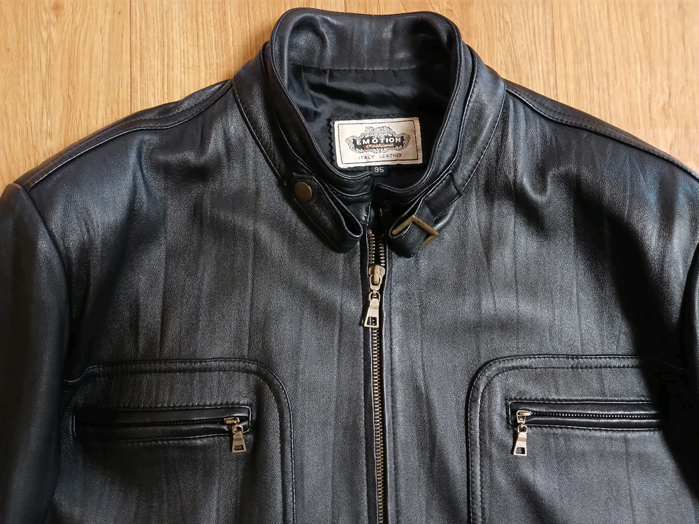 이모션(정품) 남성 이태리 양가죽 자켓 (블랙) (95~100슬림) (상태 깨끗하고 좋아요)--1