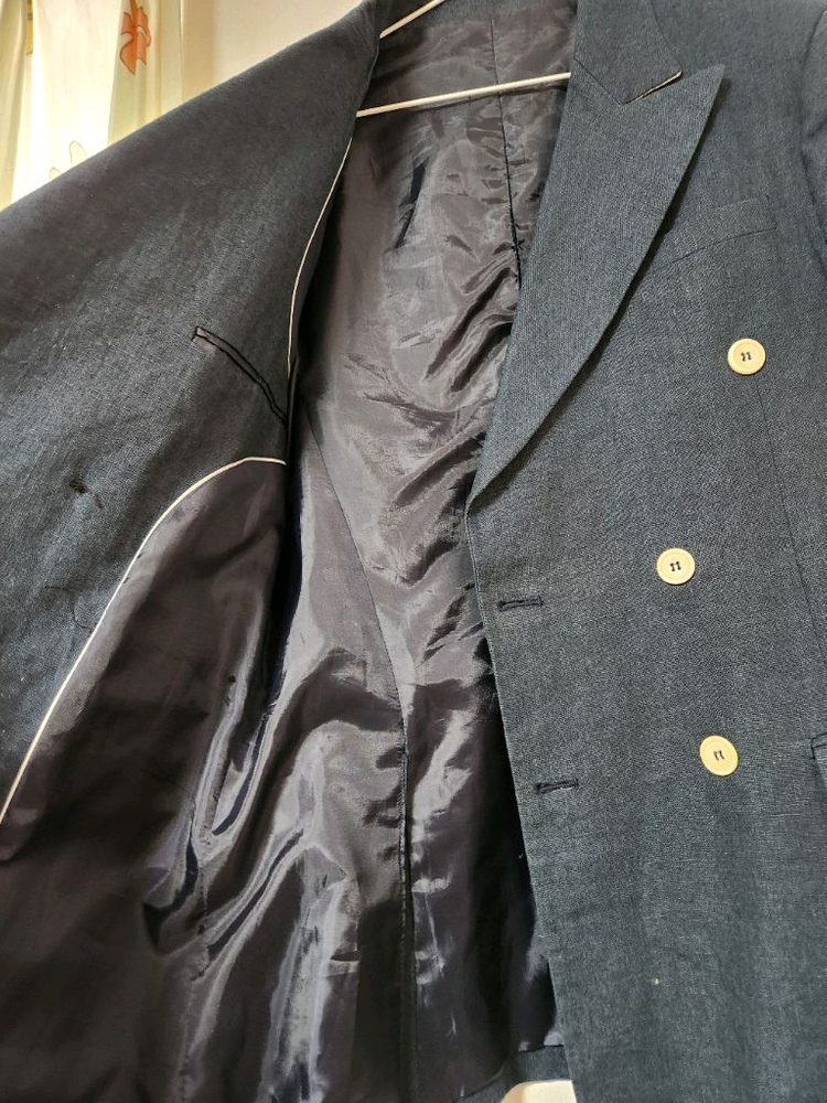 네이비 더블 버튼 블레이저 자켓 50(95) 이미지