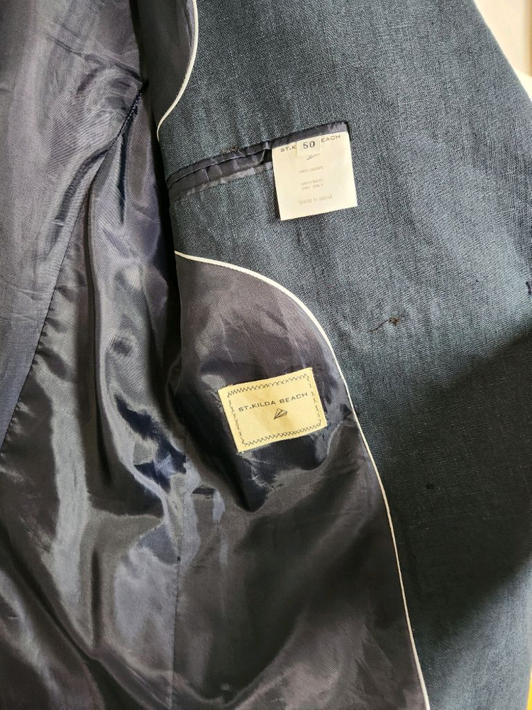 네이비 더블 버튼 블레이저 자켓 50(95) 이미지