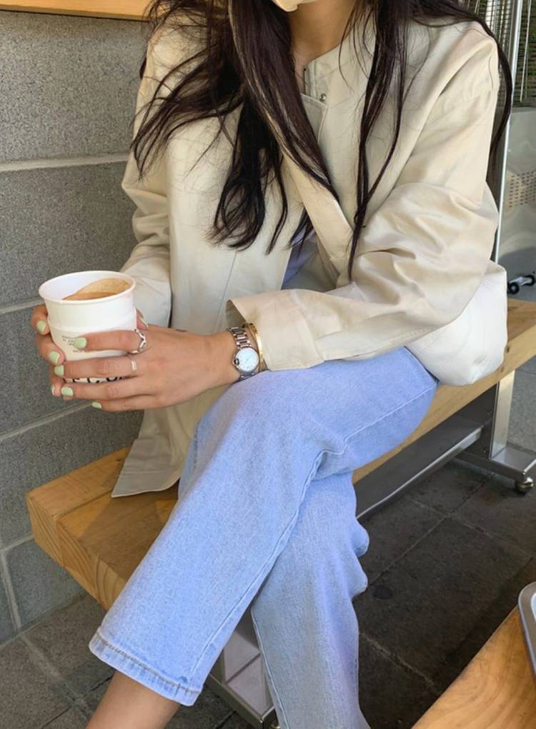 젬마월드 린넨 블루종 1회착용--3