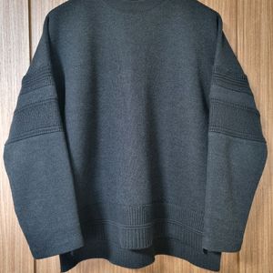 SYSTEM 한섬 시스템 블랙 절개 오버핏 니트 스웨터 국내 105사이즈 판매합니다~!