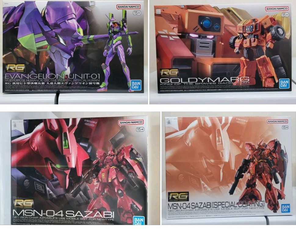 반다이 건담 RG 퍼스트건담 지옹 사자비 유니콘 에반게리온 임펄스 갓건담등 팝니다--4