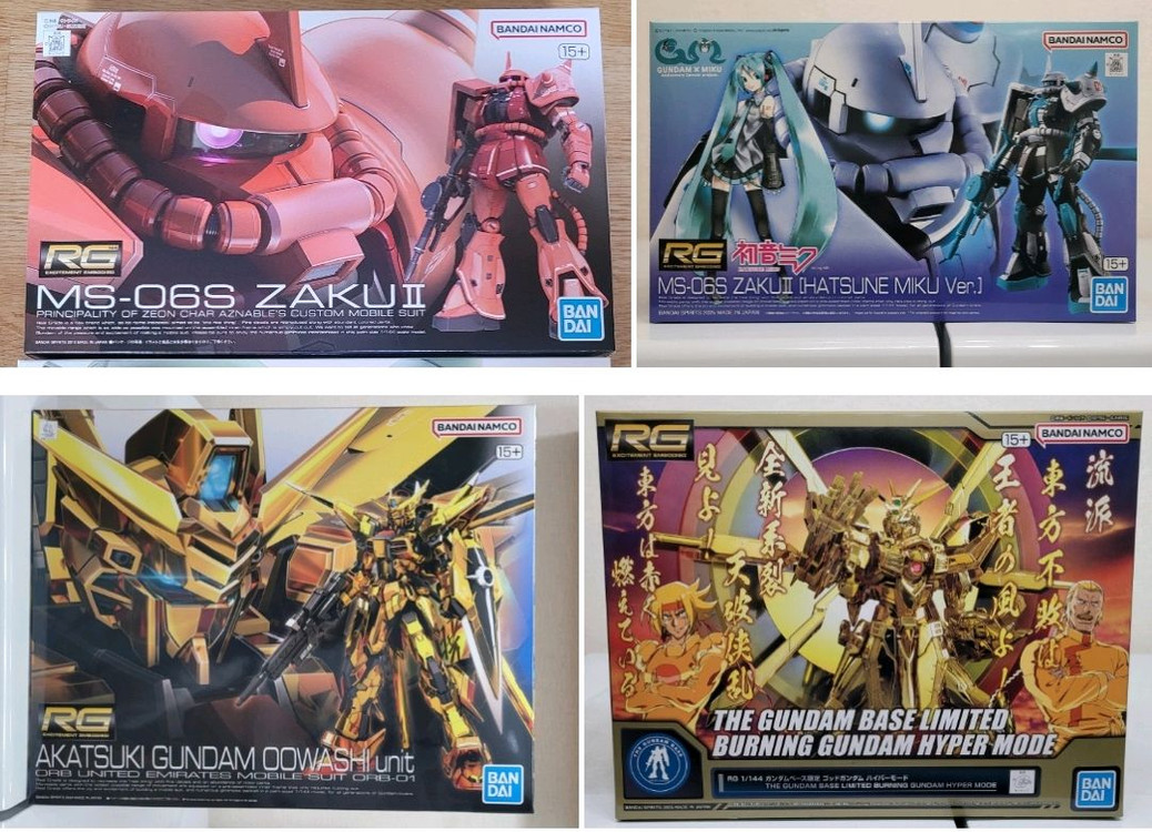 반다이 건담 RG 퍼스트건담 지옹 사자비 유니콘 에반게리온 임펄스 갓건담등 팝니다--6