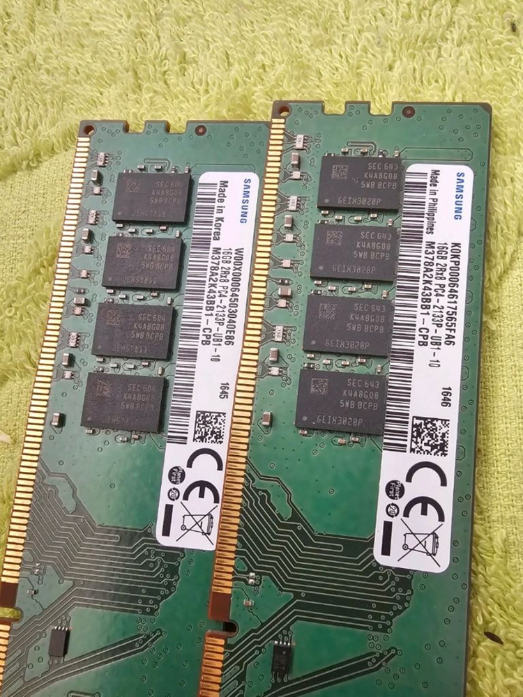 삼성 램 DDR4 PC4-2133 16기가 2개(32gb) B다이 이미지