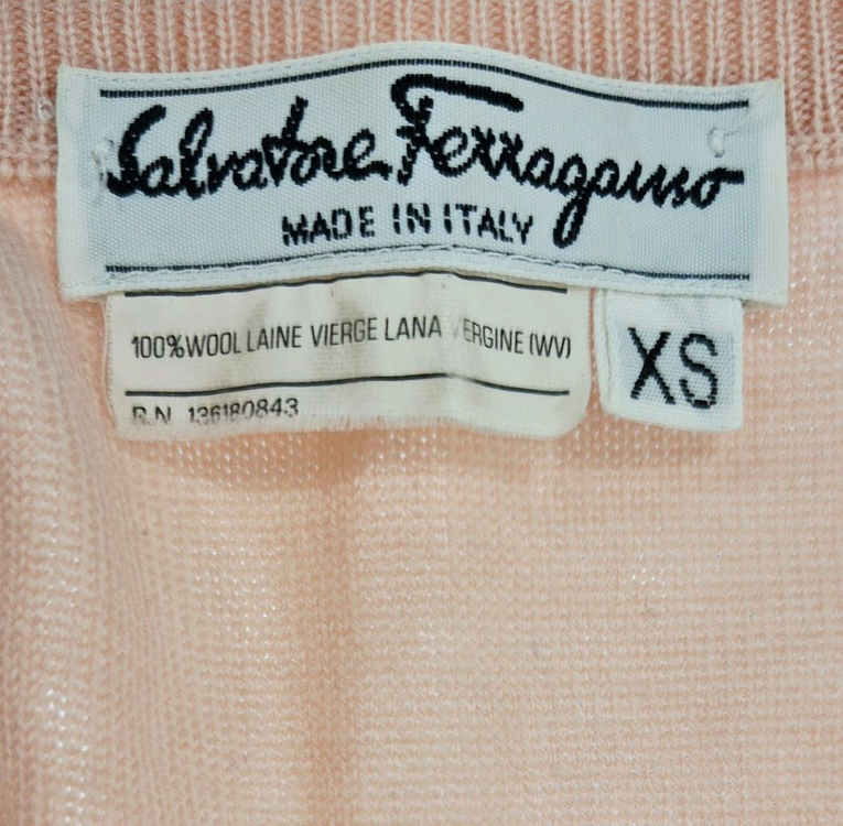 [중고명품셀렉트]Salvatore Ferragamo 버진 울 니트 가디건 XS--8