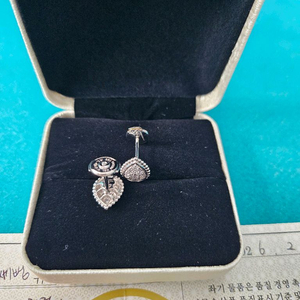 18K 화이트골드 물방울 S사이즈 랩다이아귀걸이