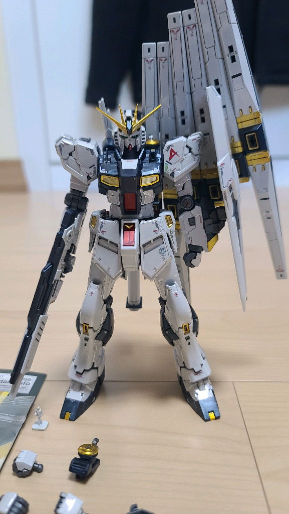 RG 뉴건담 티타늄피니쉬 (+델피 홀로데칼) 조립품 팝니다.--1