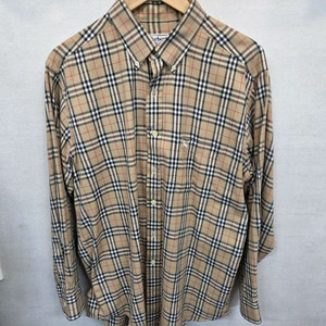 버버리 올드스쿨 노바체크 셔츠긴팔 L