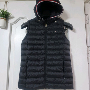 새상품 타미힐피거 후드 패딩 조끼 블랙 모자탈부착 90 28만->4만