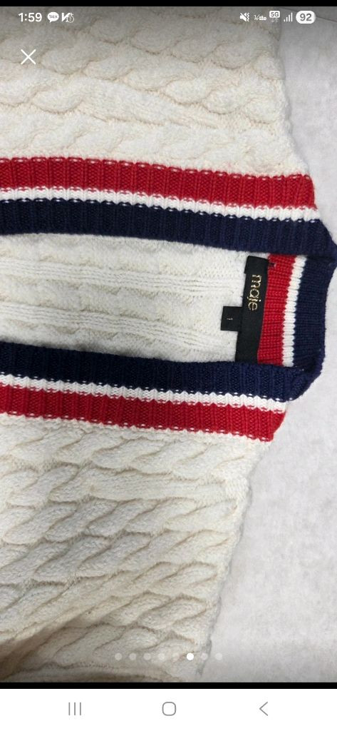 *정품*마쥬 MAJE 롱 니트 에크루 가디건 1사이즈*택포*--4