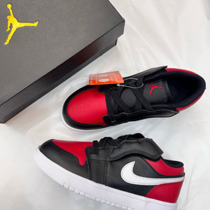조던 1 로우 블랙/레드 220 찍찍이 운동화 새상품