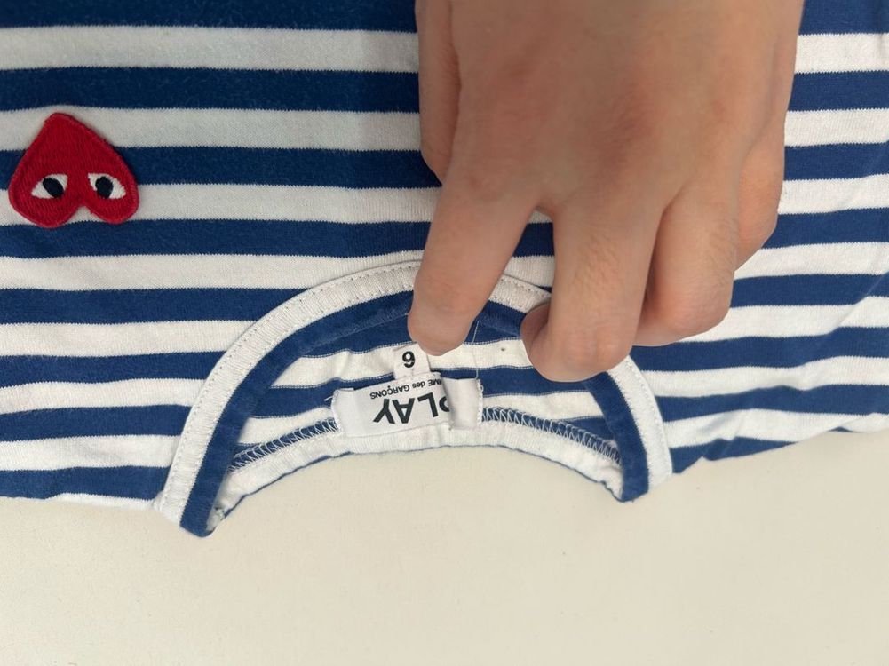 꼼데가르송 키즈 티셔츠 6 사이즈(건조기)--1