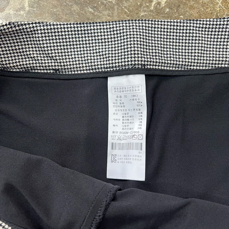 28) 까스텔바작 체크 골프 스커트 치마바지 큐롯팬츠 여성골프웨어 이미지