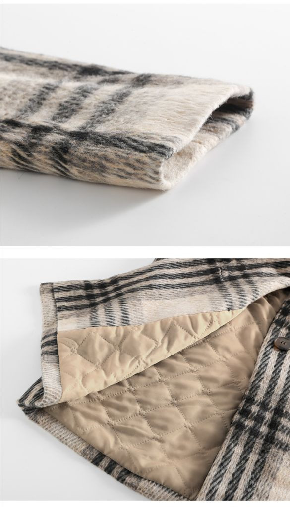 키작녀 체크 코트--5