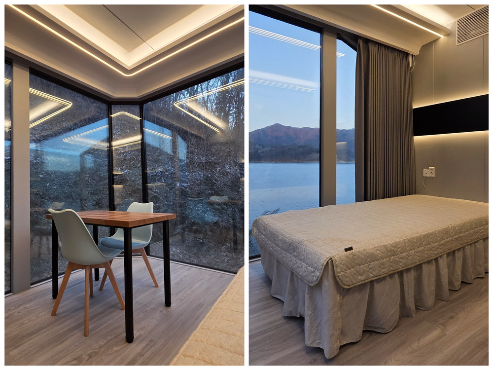 풀옵션 우주선 이동식 주택 / 4000만원 / 풀옵션!! 투룸!! 각 방 침대에 냉난비까지 구비!! 화장실!!--4