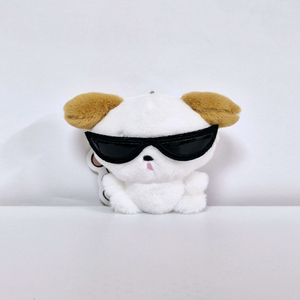 선글라스 뿌앵 강아지 인형 키링 가방고리 백참 반전