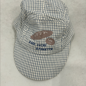 슈슈앤크라 아기 체크 캡모자