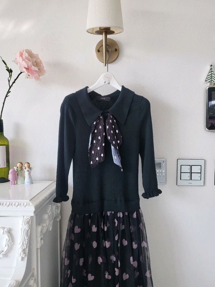 샤틴 러블리 하트 롱원피스 (반택포)--4