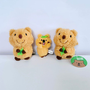 행복한 쿼카 잎사귀 쿼카 베이비 쿼카 키링 백참 인형 이미지