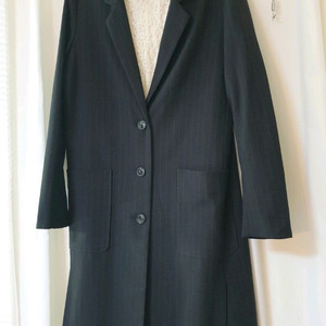 (55~66)스트라이프 패턴이 들어간 춘추용 트렌치코트