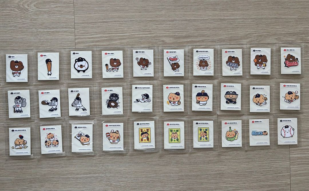 두산망곰이띠부씰 1탄2탄 전종세트--1