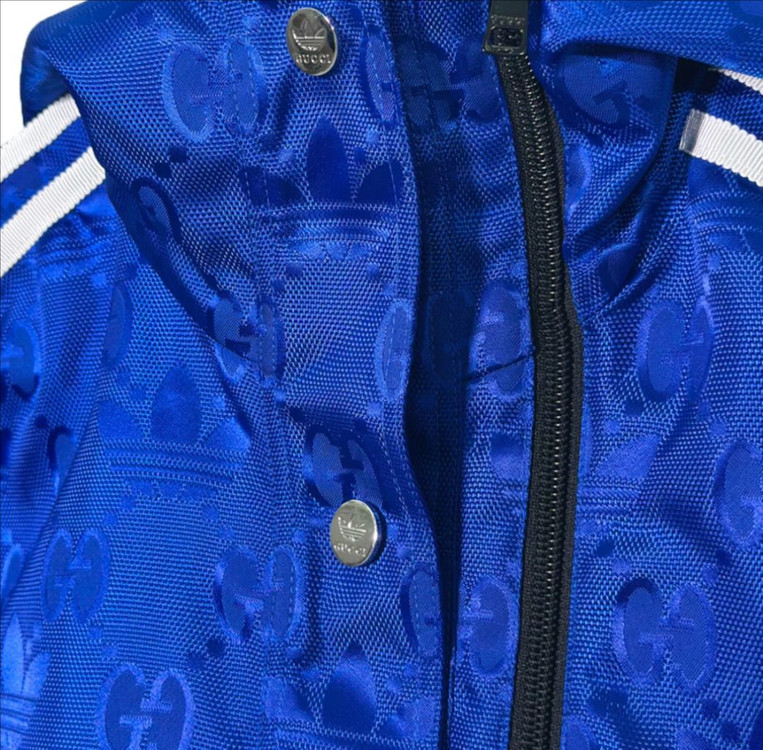 38 구찌 아디다스 남성 삼선 봄버 바람막이 트랙 자켓 이미지