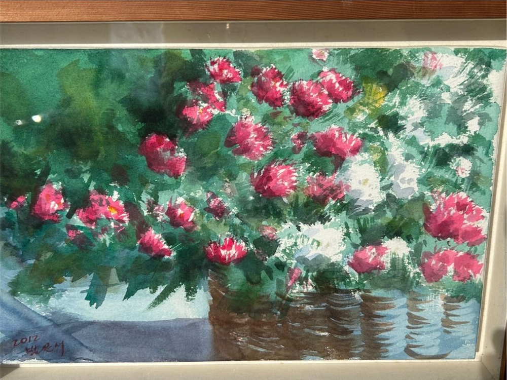 소형 수채화 꽃 정물화 그림 벽걸이 인테리어 액자 팝니다 이미지
