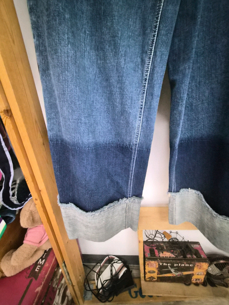 레터링 트렌치점퍼.디자이너 와이드데님--6