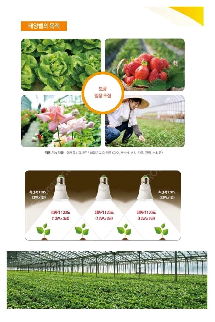 LED 전구 태양벨 식물 재배등 이미지