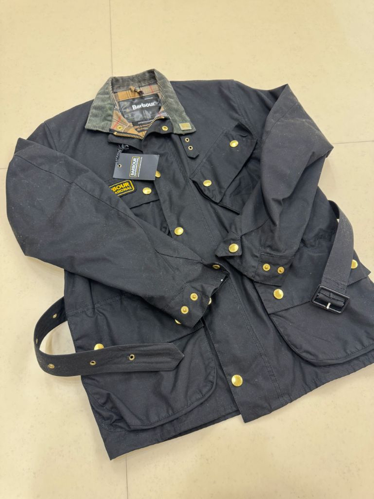 바버 인터네셔널 오리지날 왁스자켓 A7 블랙 MWX0004BK51 (38) 약 105사이즈--2