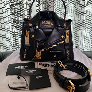 모스키노 바이커 자켓백 블랙 금장