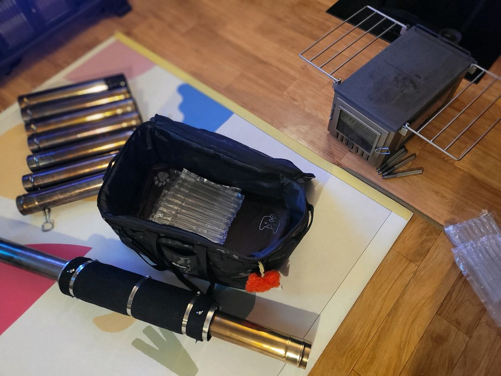 와일드와일드웨스트 X스토브 사이드뷰 화목난로 풀세트 이미지