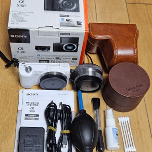 소니 a5100 풀박스 미러리스 카메라 세트