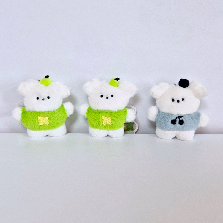 150 스튜디오 플러피 퍼피 클로버 체리 강아지 키링 이미지
