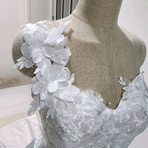 빅사이즈프리미엄언발실크웨딩드레스(새상품)