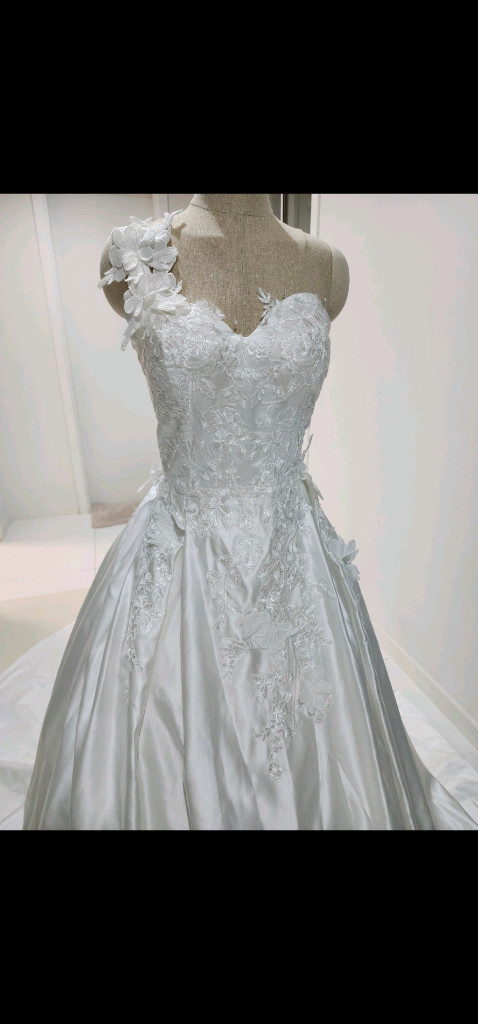 빅사이즈프리미엄언발실크웨딩드레스(새상품)--6