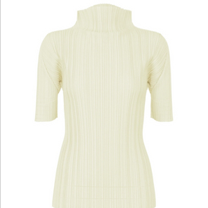 (새제품) 플리츠 플리즈 SOFT PLEATS 탑 크림컬러 이미지