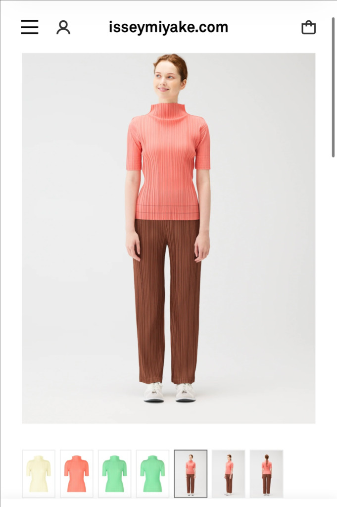 (새제품) 플리츠 플리즈 SOFT PLEATS 탑 크림컬러 이미지