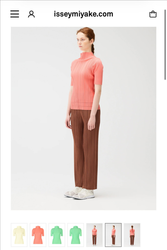 (새제품) 플리츠 플리즈 SOFT PLEATS 탑 크림컬러 이미지