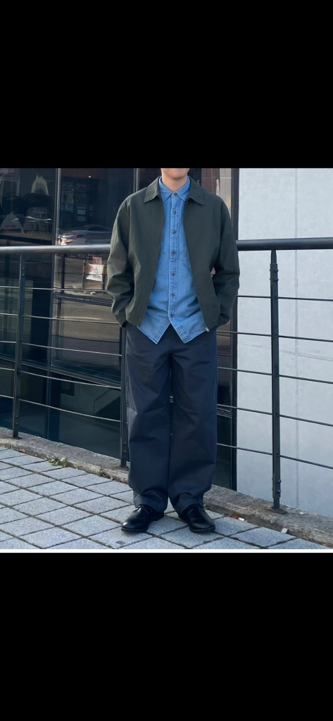 유니클로 와이드핏치노팬츠 Blue 85(32~34)--1