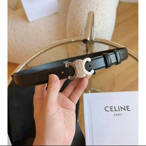 셀린느 벨트 트리옹프 블랙 실버