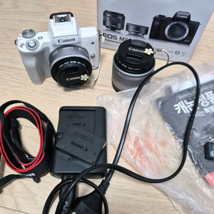 캐논 EOS M50 Mark II 미러리스 카메라 화이트 이미지