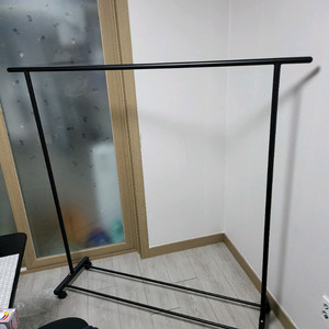 루만 튼튼한 철제 스탠드 이동식 행거 1단 1500