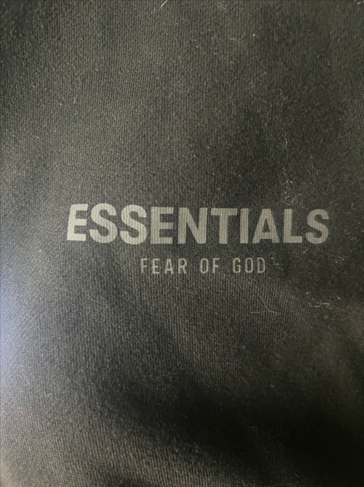 피어오브갓 에센셜 블랙 후드티 L 사이즈 + 블랙 반팔 티셔츠 L 묶음판매--2