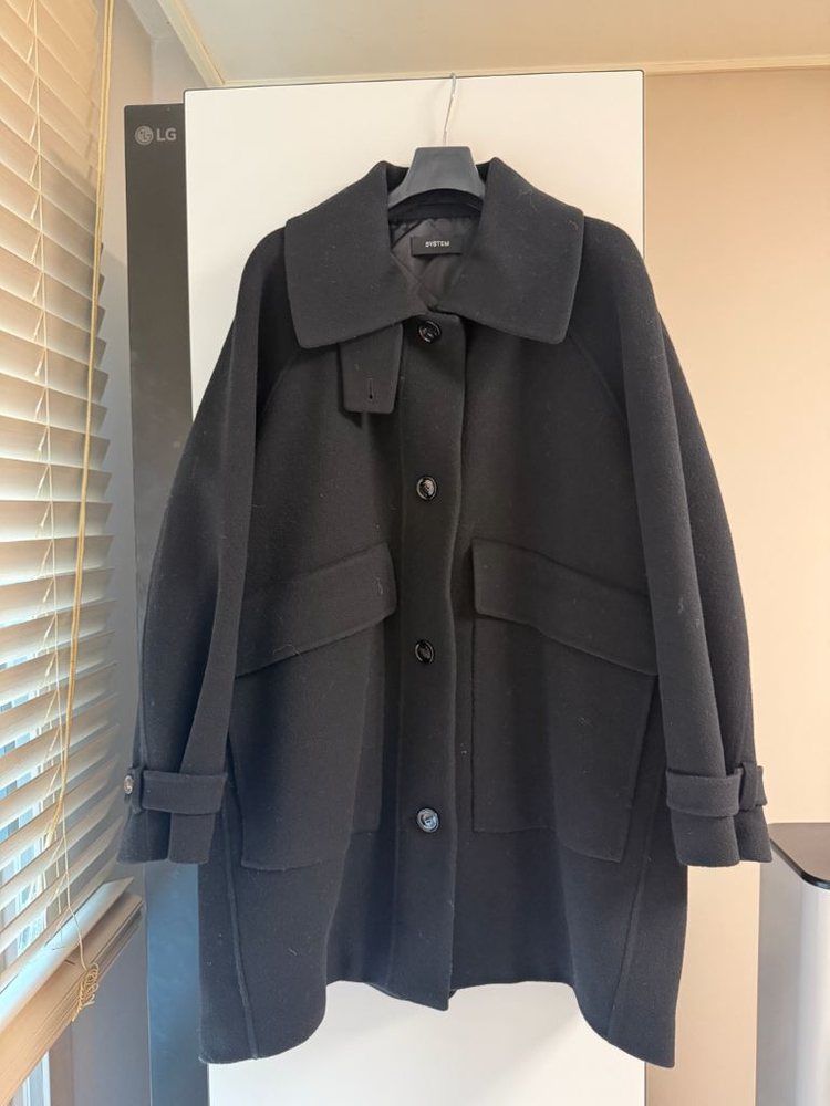 시스템 캐시미어 블렌드 하프 코트_타임 마인--5