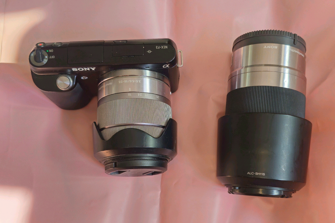 소니 NEX-f3 미러리스 카메라, SEL 1855, SEL55210망원--0