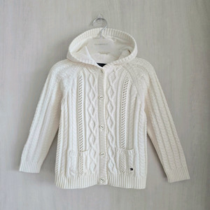 타미힐피거 키즈 후드 케이블 니트 가디건 4T