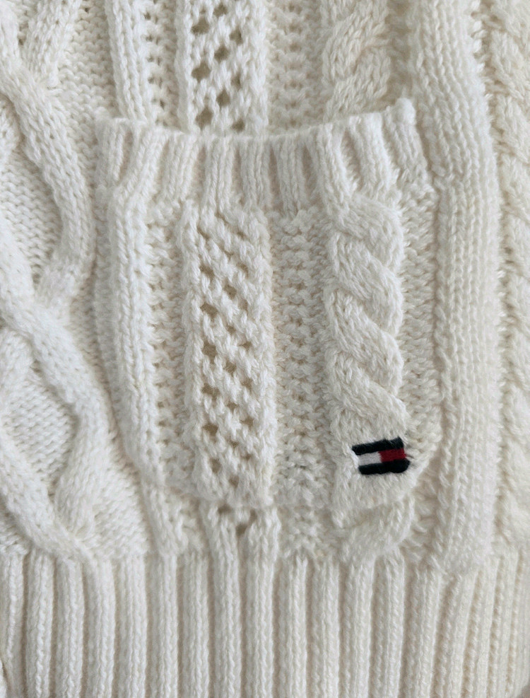 타미힐피거 키즈 후드 케이블 니트 가디건 4T--5