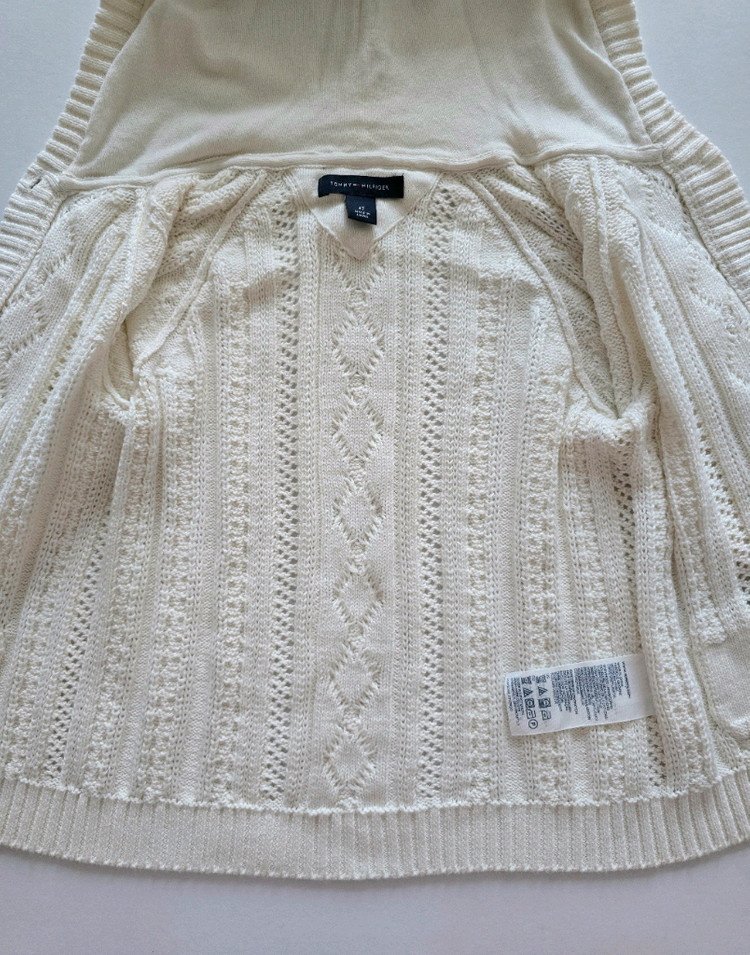 타미힐피거 키즈 후드 케이블 니트 가디건 4T--7