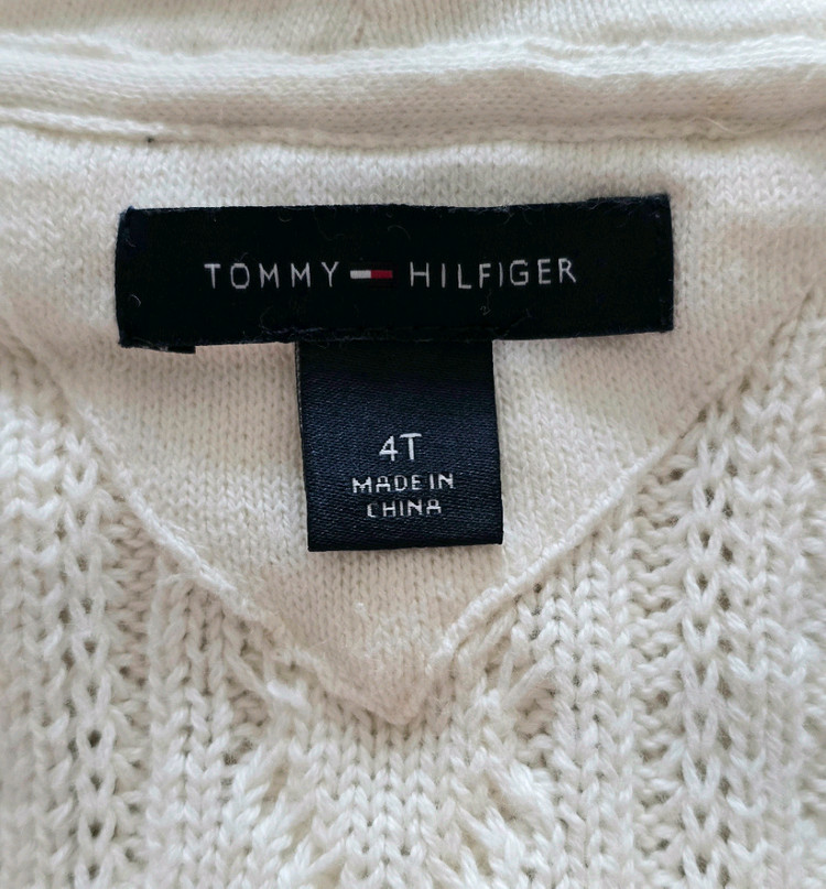 타미힐피거 키즈 후드 케이블 니트 가디건 4T--8
